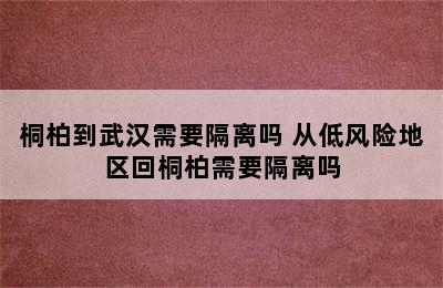 桐柏到武汉需要隔离吗 从低风险地区回桐柏需要隔离吗